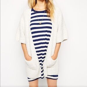 Ganni snowball knit white cardigan